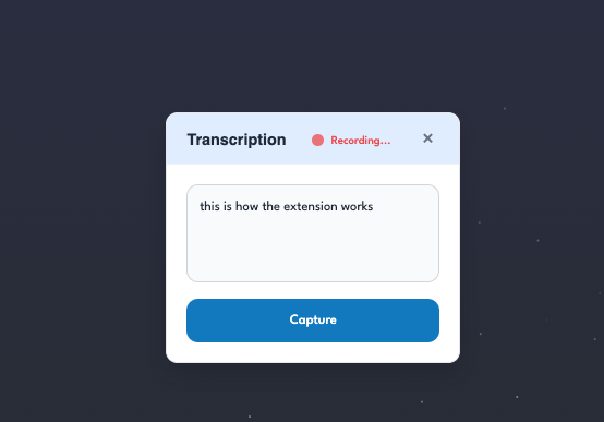 Voice transcription interface